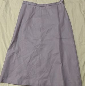 Purple leather skirt